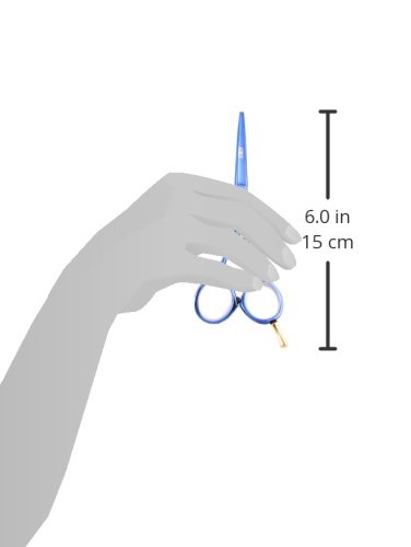 Profesionalni salon/brijač škare plavi titanij s dizajnom ergonomske ručke, 5,5 inča