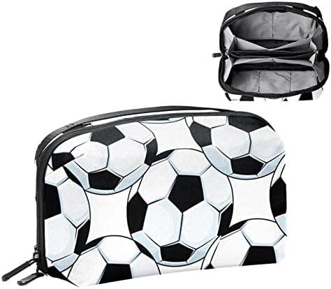 Torbica za nošenje putna torba torba za organizatore za novčanik s patentnim zatvaračem, crno-bijela nogometna lopta