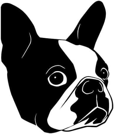 Naljepnica Boston Terrier- {Black} 5 naljepnica - naljepnica terijera, naljepnica za pasa terijera, štene, mama pas, šef tona terijer