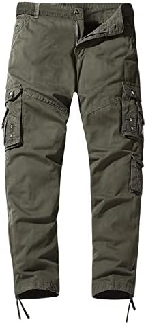 Muškarci ležerne hlače hlače Multi džep Ravna čvrsta boja Vanjska cjelokupna pantalona moda labava hlača 13 1