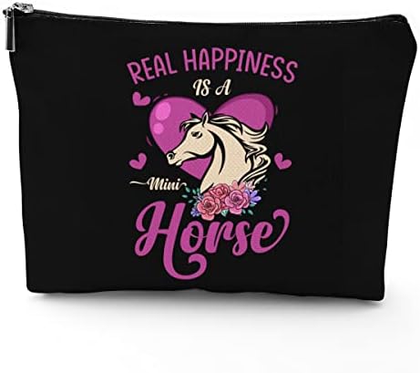 Cyceos konji pokloni za šminkanje torba prava sreća je mini konji ljubitelj konja pokloni konji kozmetička torba s patentnim zatvaračem
