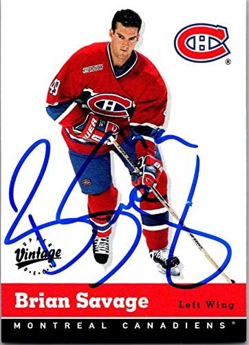 Skladište autografa 651735 Brian Savage Hockey Card Autographd - Montreal Canadiens, FT 2000 Gornja paluba Vintage - No.190