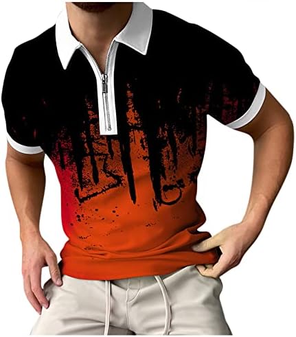 Kratkova rukava i ljetna majica muške gornje tinte s natkrivenom močvarom proljetna muška bluza muška muška haljina za rastezanje ovratnika