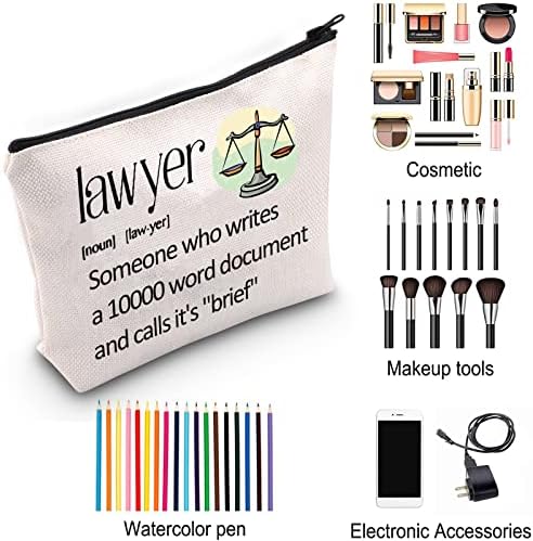 ZJXHPO Odvjetnik Definicija kozmetičke torbe odvjetnik uvažavanje Darova odvjetnika za šminkanje s odvjetnikom za patentni zatvarač
