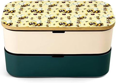 Kutija za ručak s dvostrukim slojem BUMBLE BEE BENTO s priborom Set STAKCABE Spremnik za ručak Uključuje 2 spremnika