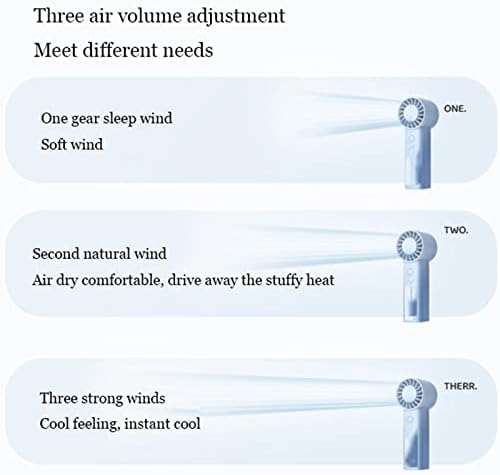Ručno držeći ventilator prijenosan s 5 noževa punjiva baterija 3 brzine napajane osobni mini ventilator za hlađenje radne površine