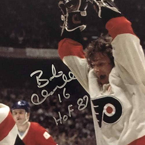 Uokvireni autogramirani/potpisani LCB linija Reggie Leach, Bobby Clarke i Bill Barber 16x20 Philadelphia Flyers Hokejska fotografija