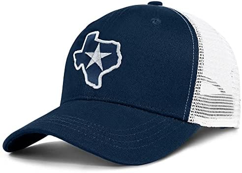 Conpaxye Dallas 2022 Šešir za vez Texas Map Nogometni navijač mrežice Podredive zvijezde bejzbol kapa