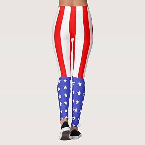 Američka zastava Patriotska nogu ženskih visokih struka SAD -a za zastave Udobne lagane atletske kompresije Workion Thars