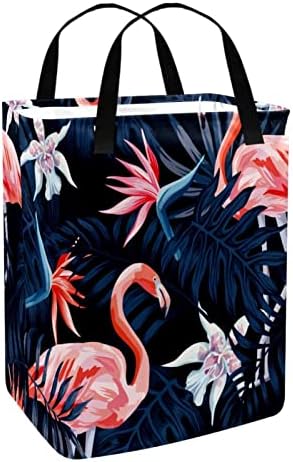 Sklopiva košarica za rublje s printom dlana tropskog flaminga vodootporne košare za rublje od 60 l košara za pranje odjeće igračke