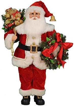 Karen Didion Originali osvijetljeni vijenac i pokloni Santa Figurica, 30 centimetara - Ručno izrađeni ukrasi i kolekcionarstvo božićnih