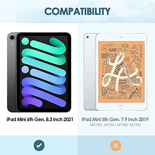 BMouo Kids Slučaj za iPad Mini 6 8,3 inča 2021, iPad Mini 6. generacija slučaja za djecu, iPad Mini 6 kućište s ugrađenim zaštitnikom