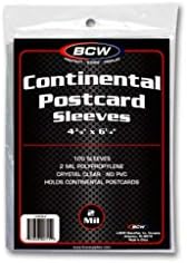 BCW Kontinentalni rukavi od razglednica, 100 komada