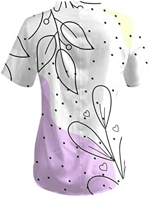 Topovi za žene, Ležerne ljetne majice u boji s kratkim rukavima S izrezom u obliku slova u, nepravilne modne bluze, vrhovi