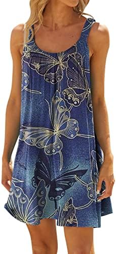 Dame Sundresses 2023 3D Grafički protok nabora na rukavu Midi haljina cvjetni print Summer casual haljine