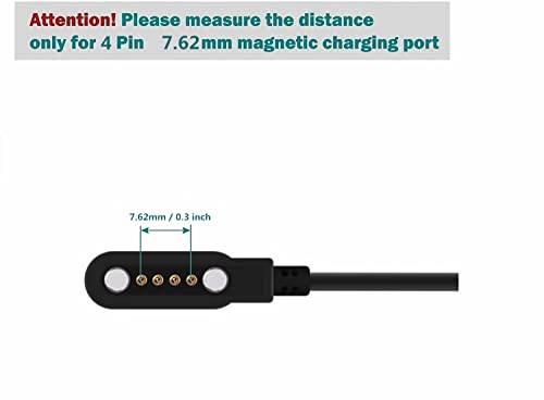 Univerzalni 4-pinski konektor s razmakom pinova od 7,62 mm pametni naočale pametni sat magnetski kabel za punjenje pribor za pametni