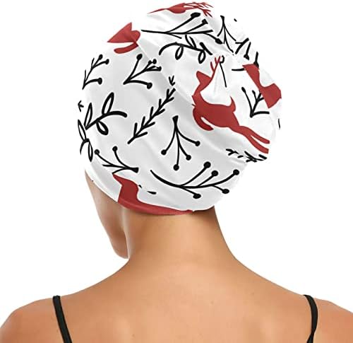 Women Beanie šešir lubanja Radna kapa, cvjetni jeleni elastična modna modna odjeća za glavu za spavanje motora za kosu