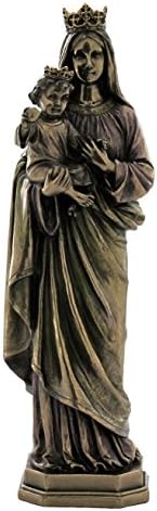 Nas 10,38 inča Majka Marija drži bebu Isus hladno lijevanje brončane figurice