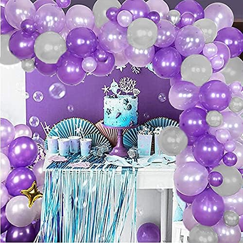 100 paketa ljubičasto-srebrnih balona tamnoljubičasti baloni pomiješani sa svijetloljubičastim 12-inčnim lateks balonima za vjenčanje,