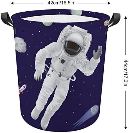 Košare za rublje astronauta i planeta s ručkama vodootporne sklopive okrugle košare za odjeću organizator za pohranu