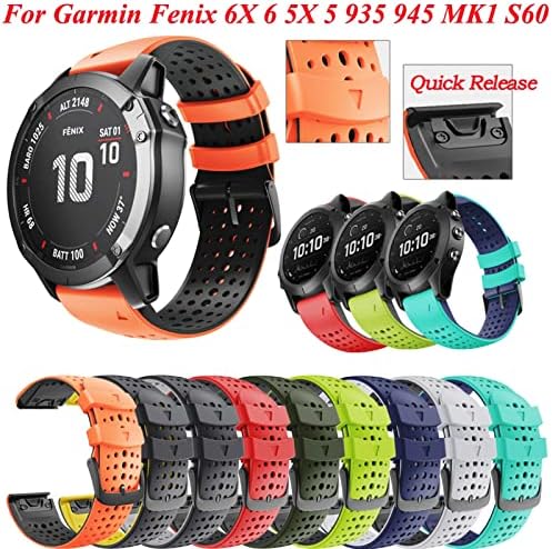 Soumix 26 22 mm trake za sagledavanje za Garmin Fenix ​​6 6x Pro 5 5x 3 3hr 935 945 Watch Silicone Correa Smart Watch Quick Release
