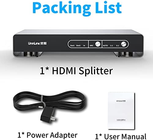 4K 60 Hz HDMI ARC razdjelnik 1x2 s аудиовыходом, 1 ulaz 2 izlaz HDMI 2.0 razdjelnik s optičkim аудиовыходом + 3,5 mm, podrška HDR10,