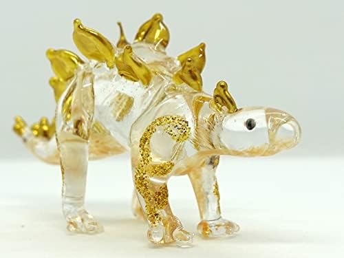 Sansukjai Dinosaur Minijaturne figurice ručno ispuhane staklene umjetnosti životinje Kolekcionarski poklon kućica za poklon