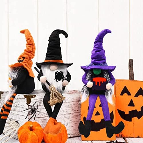 Ciyvolyeen halloween viseći noge gnomi ukrasi police ručno izrađeni halloween dekor tomte švedski gnome nisse skandinavski gnomi plišani