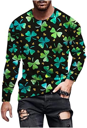 Muški skakač s dugim rukavima St.Patrick's Day Switshirt majica vrijedna kategorija Top Irish Shamrock majica Pulover