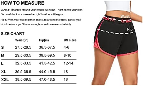 GymBrave Women's 5 '' trčanje kratkih hlača s džepovima vježbanja joga atletski casual kratke hlače s elastičnim strukom