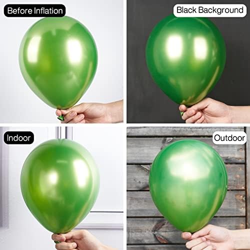 Zeleni baloni od 50 kom i 6 kom balona od zelene folije