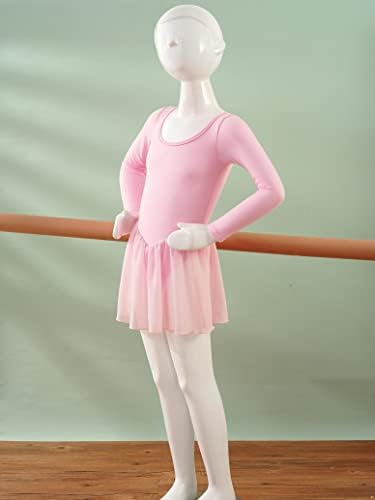 Haitryli Kids Girls Classic Chifon s baletom dugih rukava Dance haljina Dancewear Gimnastika Trening Leotard