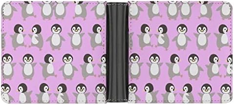 Par Penguin Mens Bifold Wallet Sylestary Double Presad torbice Cool Design Torbas s džepom od 6 kartica