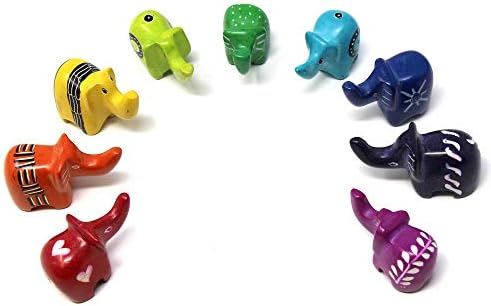 Global Crafts Sapunstone sitne slonove figurice, ručno izrađene u Keniji, razne pakete od 5 boja