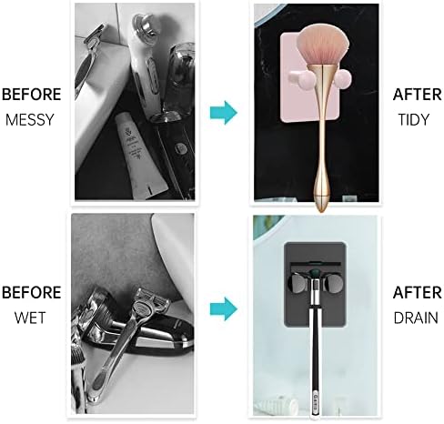 OAUTOSJY 2PCS držač za britvi za tuširanje vodootporni samo -ljepljivi držač za brijač podesiv bez udara za udaranje ukastica za kuku