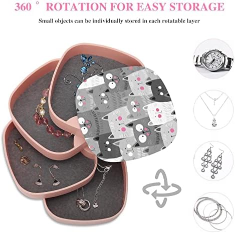 Nahan nakit kutija mačke uzorak prijenosni putni nakit futrola ABS Nakit za skladištenje ružičasta za ogrlice prstenove naušnice