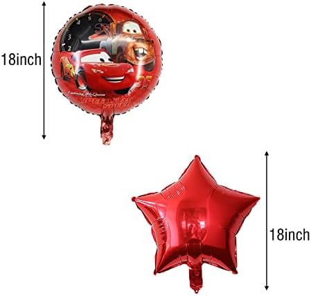 7pcs Automobili munja Maccuin folijski baloni za djecu 3. rođendan Dječji Tuš trkaći automobil tematski ukrasi za zabave