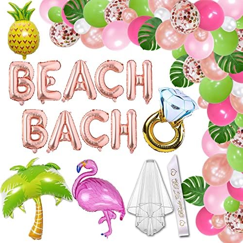 Dekoracije za zabavu na plaži, Havaji Luau Tropical Bachelorette Party Dekoracije Havajski dekor za mladenke, Bachelorette Baloons