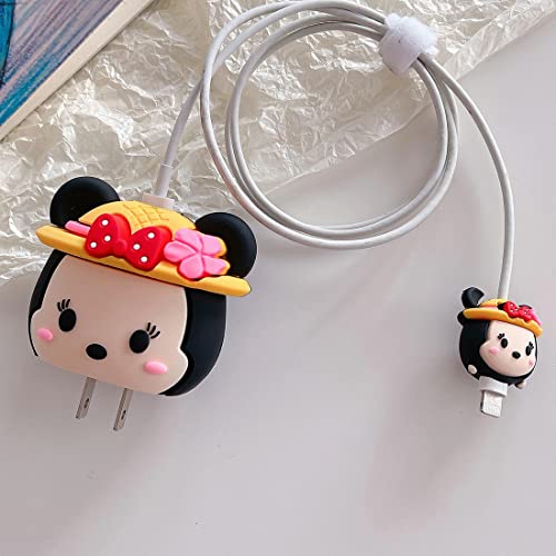 3D Zaštitna torbica za iPhone 20 W USB-C Adapter USB Punjač Lightning Kabel, slatka animirana serija Mekani silikonski kabel za brzo