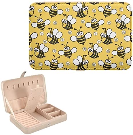 Slatka dječja pčela mala kutija za nakit PU Organizator nakita Organizator Putovanje mini nakit kutija za ogrlice i narukvice