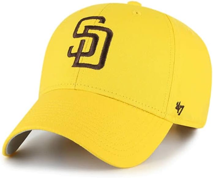 '47. replika osnovnog šešira s podesivim patentnim zatvaračem u zlatnoj boji sa smeđim logotipom