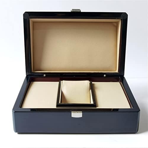 Drvena kutija za satove s jednim remenom, bijela torbica, knjižice, oznake i dokumenti na engleskom jeziku, knjižica, kutija za nakit