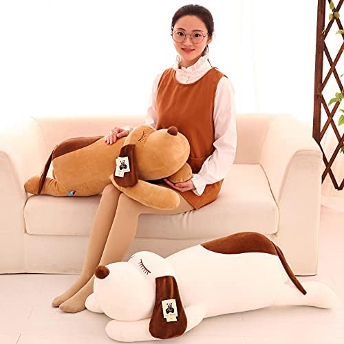 Plišani jastuk za igračke za lutke Big Head Pas zagrljaj medvjeda Djevojka lutka Dječja lutka Birthday-Brown Dog + White Dog Pair_55