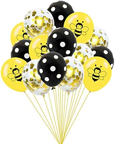 Sretni pčelinji Baloni, 15 kom bumbar točkica od lateksa, baloni s konfetama za ukrašavanje rođendana pod Tušem za bebe