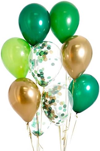 50pcs balona neonsko Zelena šuma zelena kugla konfeti s vrpcom Savršeno za rođendan dinosaura Jurski svijet tematski Safari ukrasi