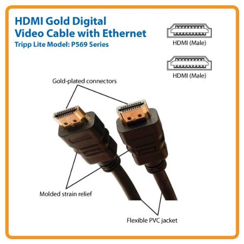 High speed HDMI-kabel Tripp Lite sa Ethernet i digitalnim video sa zvukom, Ultra HD 4K x 2K , 3 m ,crni