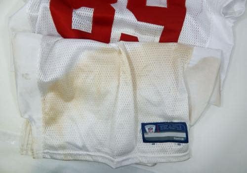 2009. San Francisco 49ers Nate Lawrie 89 Igra izdana White Jersey 48 DP30161 - Nepotpisana NFL igra korištena dresova