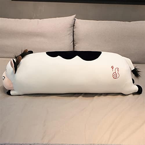Ssxgslbh pakiranje od 1 50/90 cm krava plišana igračka slatka punjena mekana životinjska jastuka s pokrivačem lutka slatka dječja jastuka